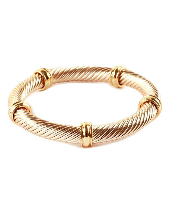Metal Aluminum Coating Twisted Elastic Bracelet