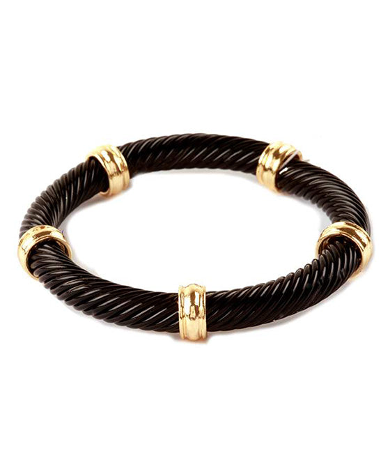 Metal Aluminum Coating Twisted Elastic Bracelet