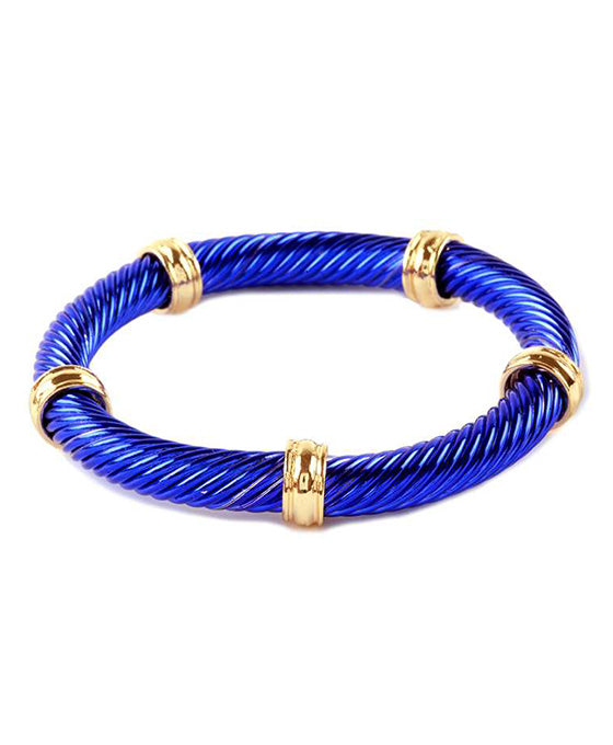 Metal Aluminum Coating Twisted Elastic Bracelet