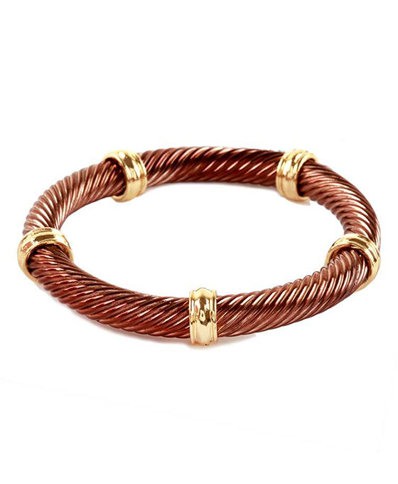 Metal Aluminum Coating Twisted Elastic Bracelet