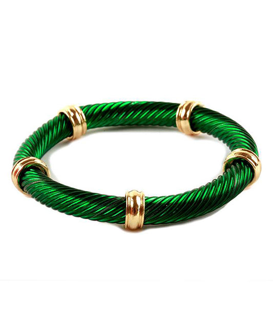Metal Aluminum Coating Twisted Elastic Bracelet