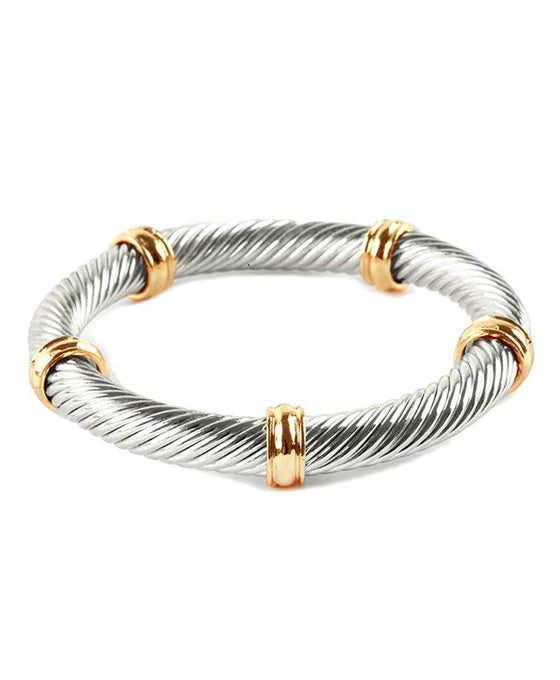 Metal Aluminum Coating Twisted Elastic Bracelet