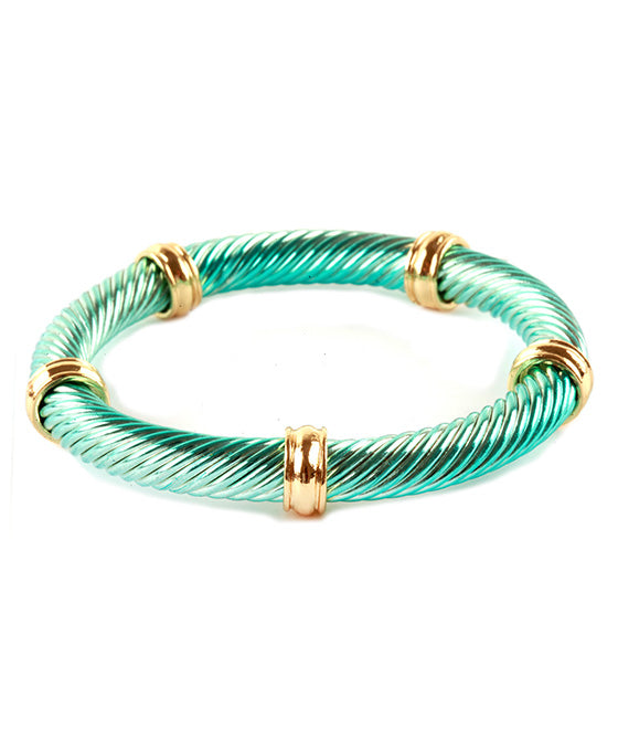 Metal Aluminum Coating Twisted Elastic Bracelet