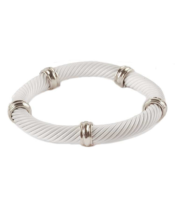 Metal Aluminum Coating Twisted Elastic Bracelet