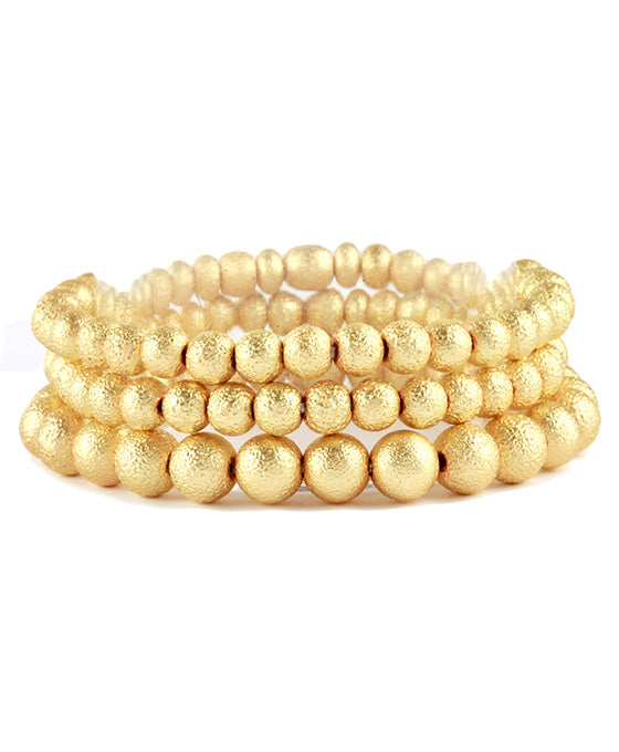 CCB Texture Ball Stackable Elastic Bracelet