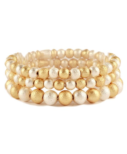 CCB Texture Ball Stackable Elastic Bracelet