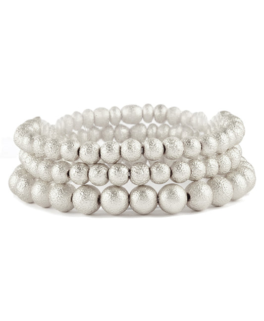 CCB Texture Ball Stackable Elastic Bracelet