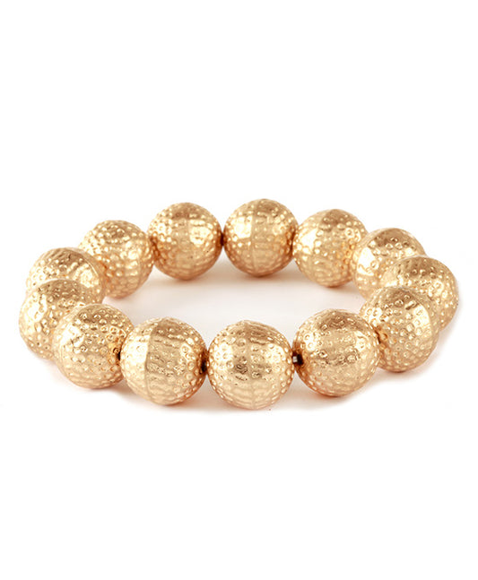 Metal CCB Texture Elastic Bracelet
