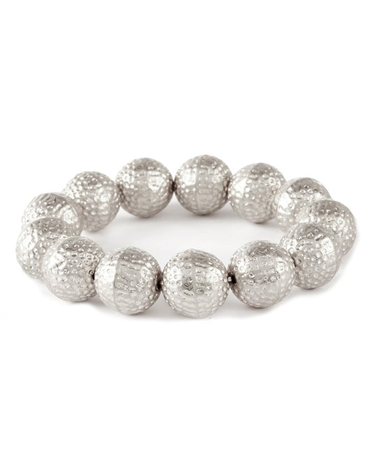 Metal CCB Texture Elastic Bracelet