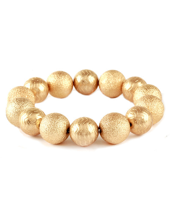 Metal CCB Texture Elastic Bracelet