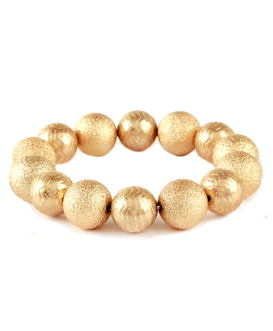 Metal CCB Texture Elastic Bracelet
