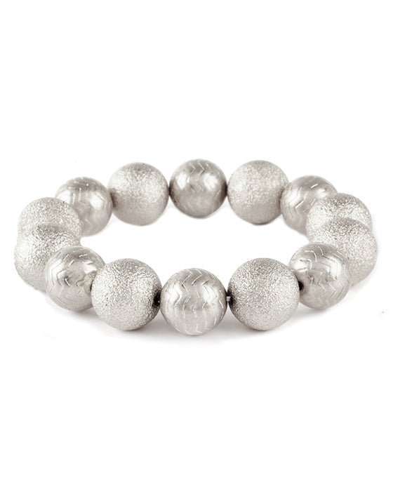 Metal CCB Texture Elastic Bracelet