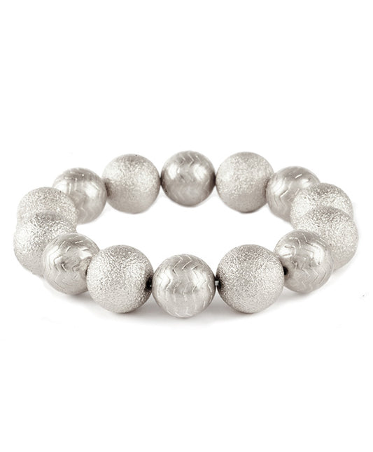 Metal CCB Texture Elastic Bracelet