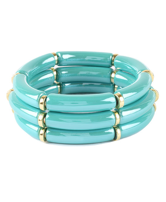 Plastic Tube AB Coating Stackable Bracelet