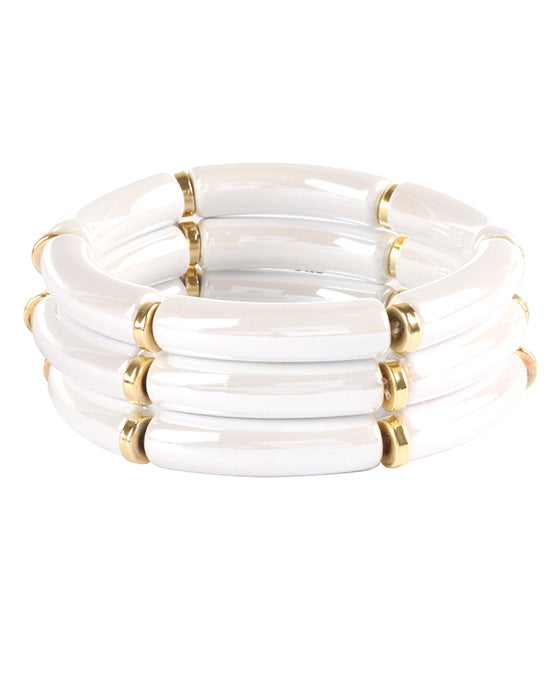 Plastic Tube AB Coating Stackable Bracelet