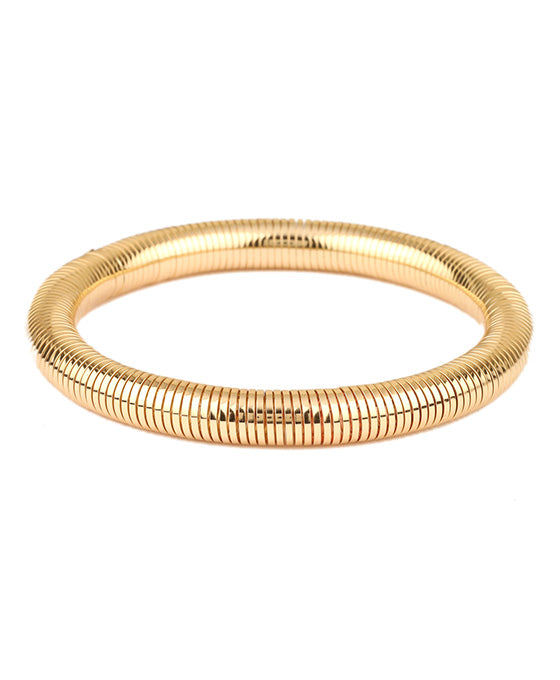Metal Herringbone Bangle Bracelet