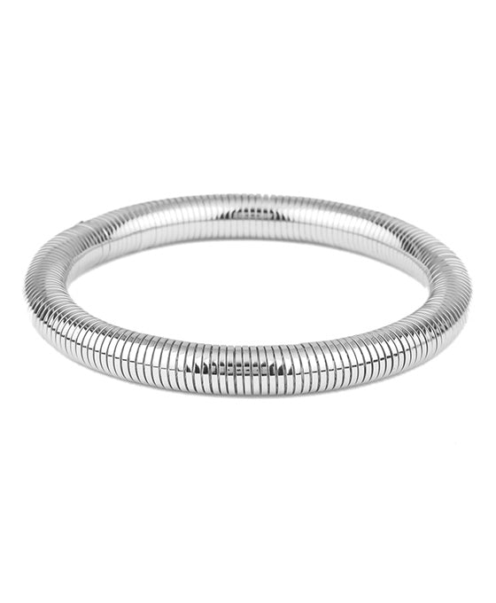 Metal Herringbone Bangle Bracelet
