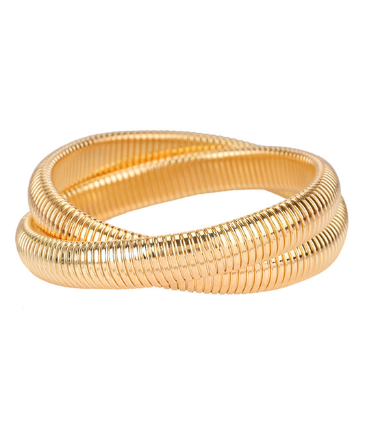Metal Herringbone Twisted Bracelet