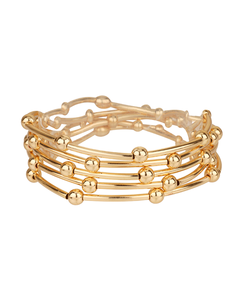 Metal CCB Bar Elastic Bracelet