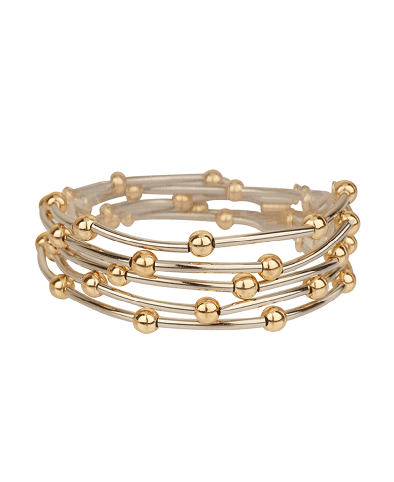 Metal CCB Bar Elastic Bracelet