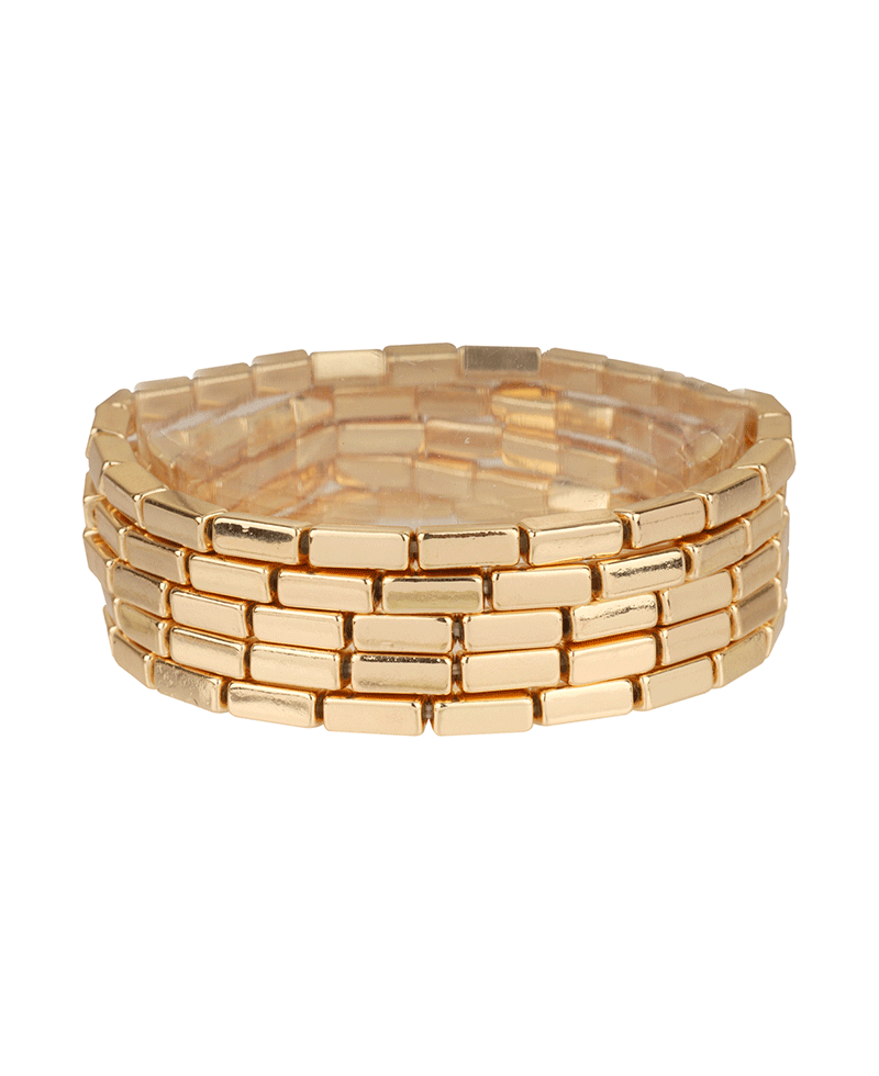 Metal Nugget Stackable Elastic Bracelet