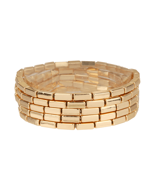 Metal Nugget Stackable Elastic Bracelet