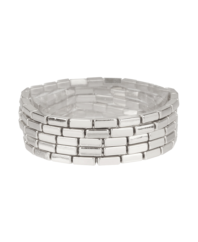 Metal Nugget Stackable Elastic Bracelet