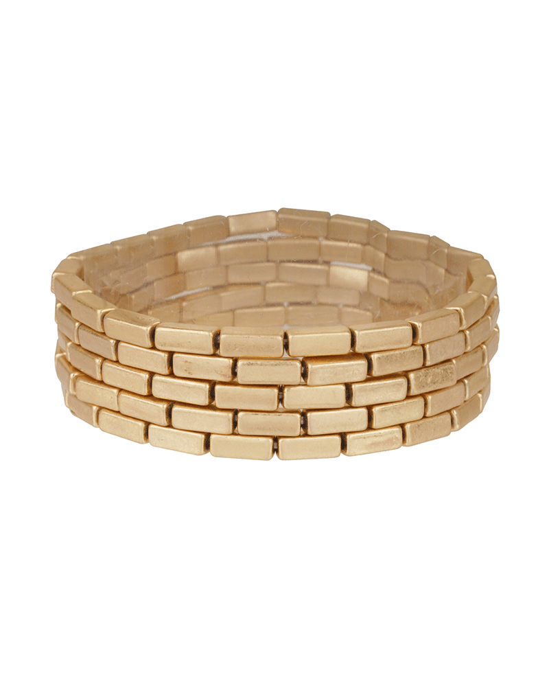 Metal Nugget Stackable Elastic Bracelet