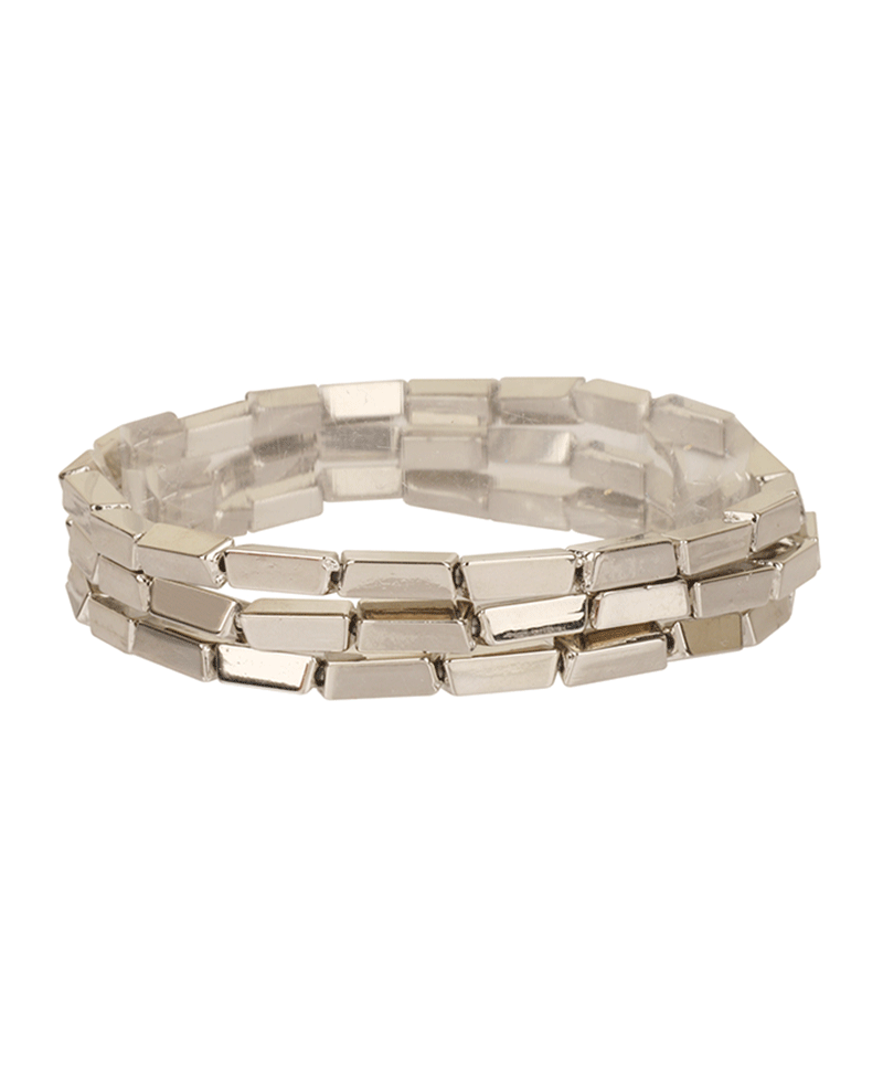 Metal Nugget CCB Elastic Bracelet