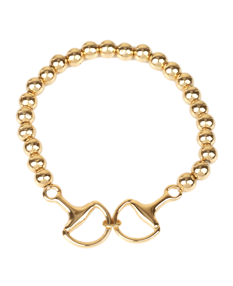 Metal Horsebit CCB Elastic Bracelet