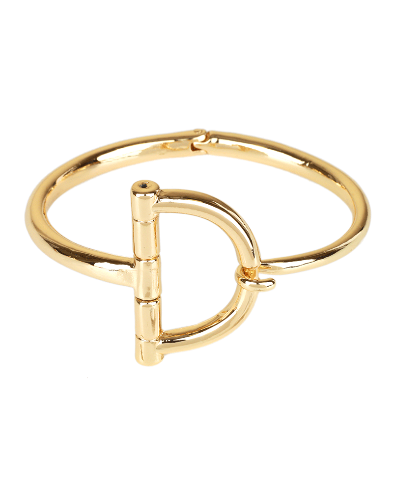 Metal Horsebit Bangle Bracelet