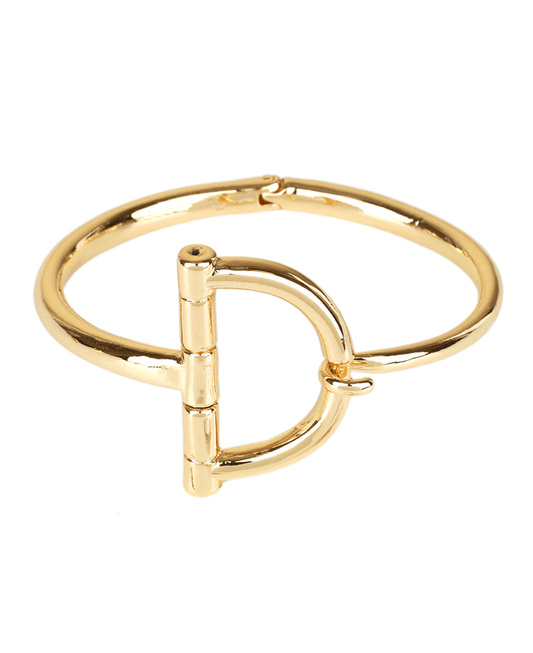 Metal Horsebit Bangle Bracelet
