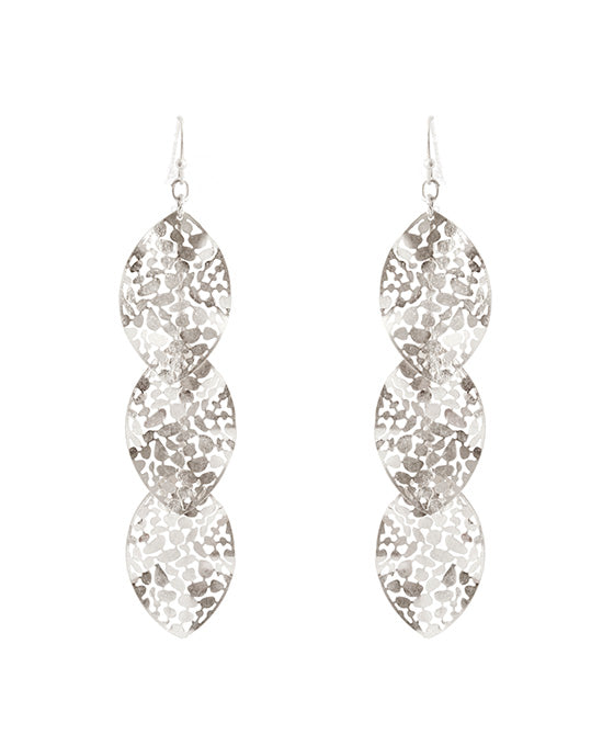 Metal Fringe 3 Layered Earring