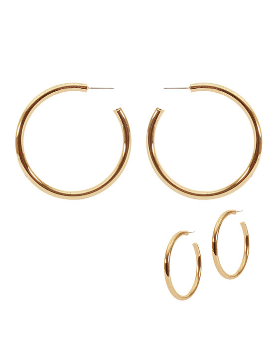 55mm Metal Hollow Hoop Round Earring