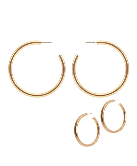 55mm Metal Hollow Hoop Round Earring
