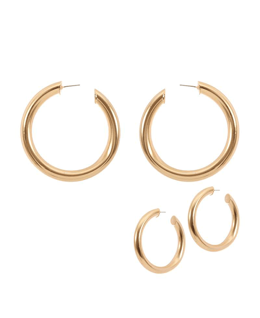 Metal Hollow 48mm Hoop Earring