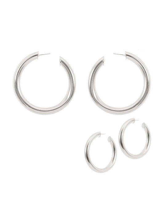 Metal Hollow 48mm Hoop Earring