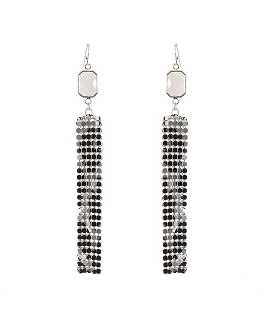 Semi Precious Animal Print Earring