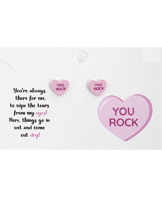 YOU ROCK Heart Earring