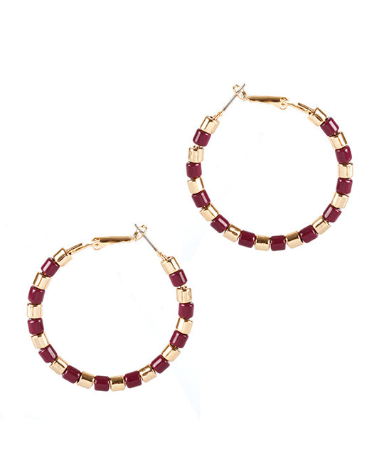 40mm Color Coating Round Hoop Earring
