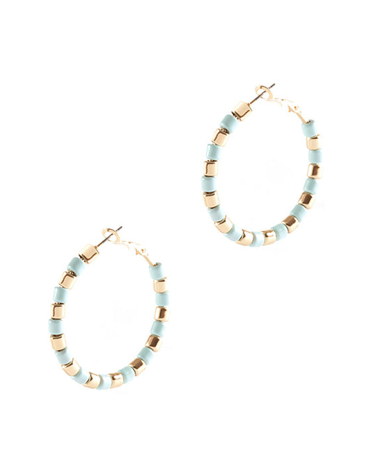40mm Color Coating Round Hoop Earring