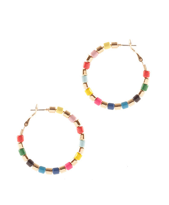 40mm Color Coating Round Hoop Earring