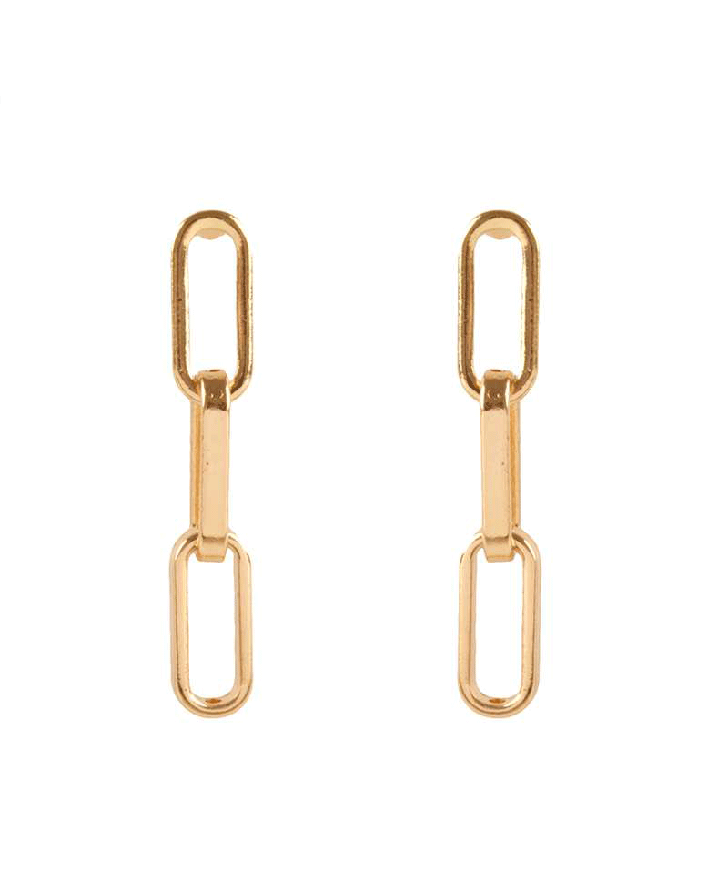 Metal Link Post Earring