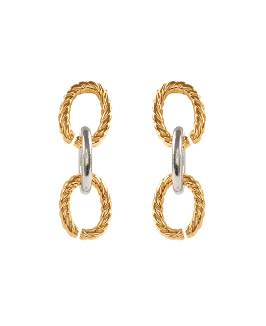Metal Link Post Earring