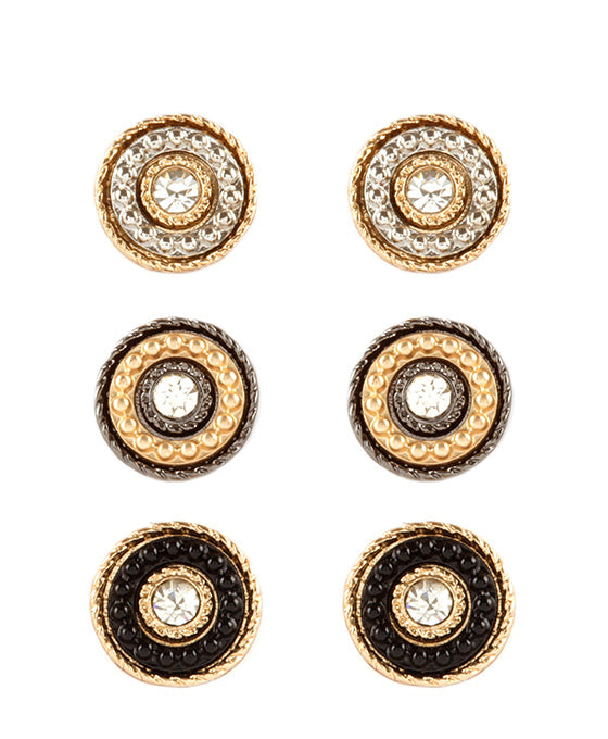 Texture 3 Pair Designer earring
