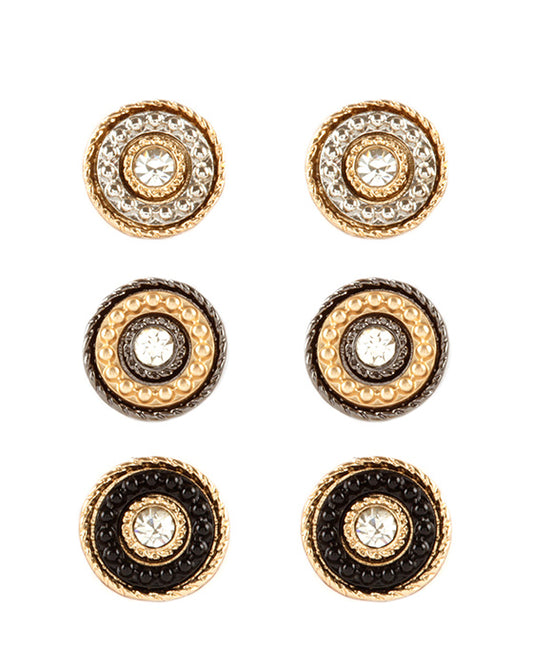 Texture 3 Pair Designer earring