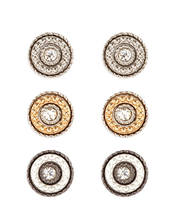 Texture 3 Pair Designer earring