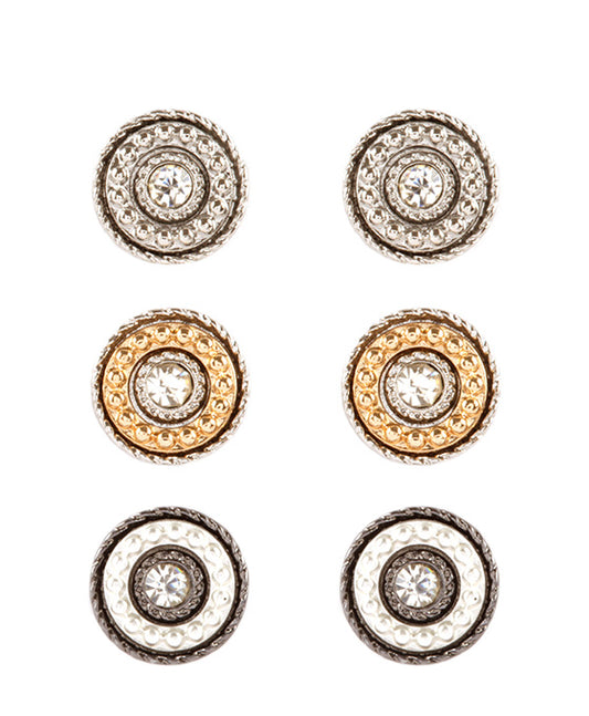 Texture 3 Pair Designer earring