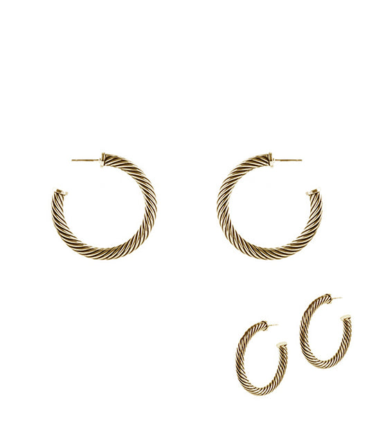 40mm Metal Twisted Hoop Earring