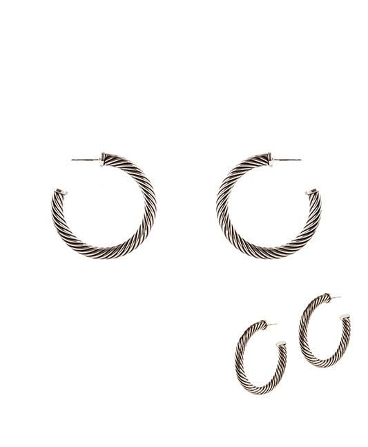 40mm Metal Twisted Hoop Earring